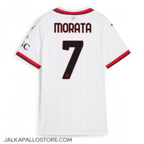 AC Milan Alvaro Morata #7 Vieraspaita Naisten 2024-25 Lyhythihainen